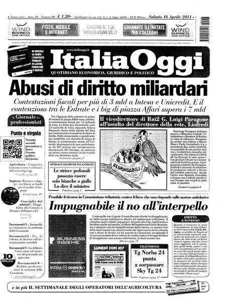 Italia oggi : quotidiano di economia finanza e politica